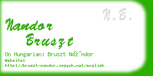 nandor bruszt business card